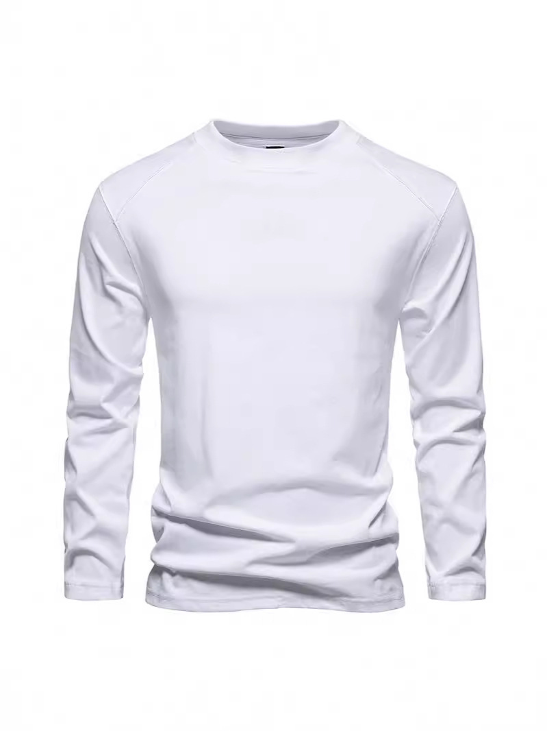 Undershirt Crew Neck - 미국 남성용 긴팔 티셔츠 심플 레트로
