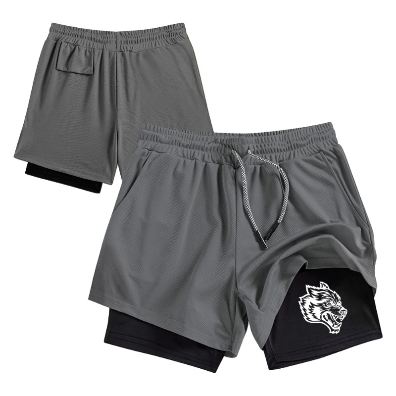 스트리트웨어 남성용 이중 레이어 반바지 캐주얼 러닝 퀵 - Compression Shorts Athletes 리뷰 및 가격