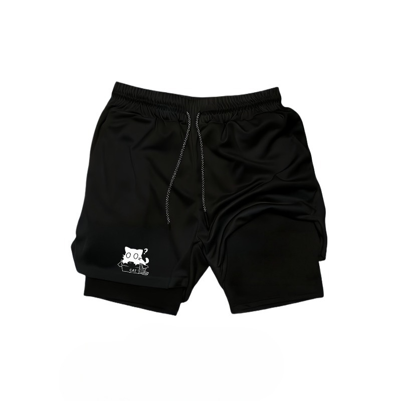 빠른 건조 통기성 2-in-1 이중 레이어 스포츠 반바 - Compression Shorts Athletes 리뷰 및 가격