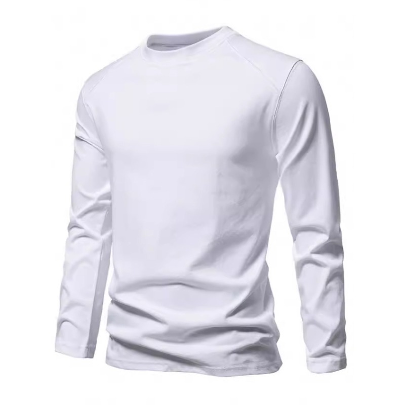 미국 남성용 긴팔 티셔츠 심플 레트로 랄란 슬리브 남성 - Undershirt Crew Neck 리뷰 및 가격